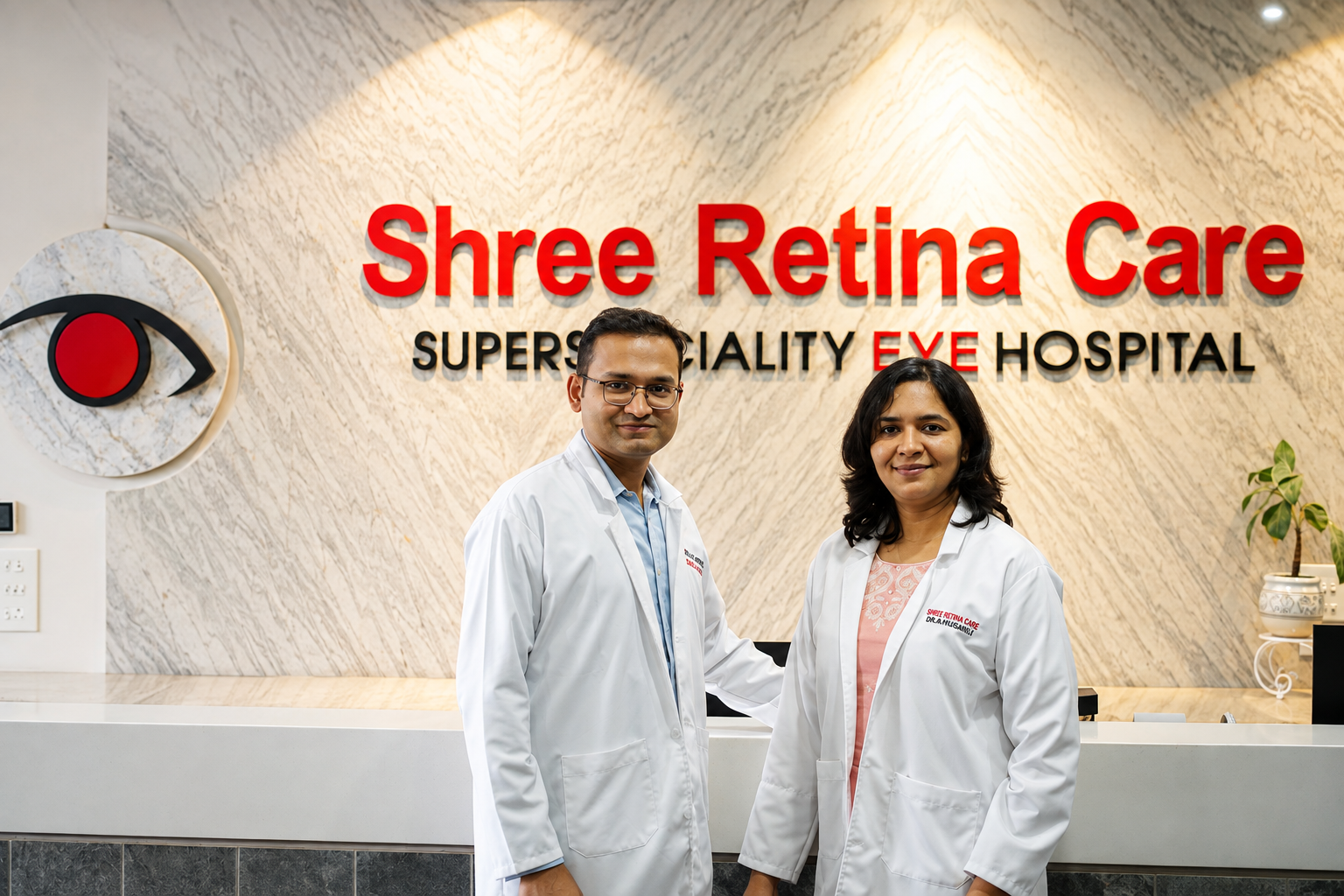 Doctors at the Shree Retina Care reception